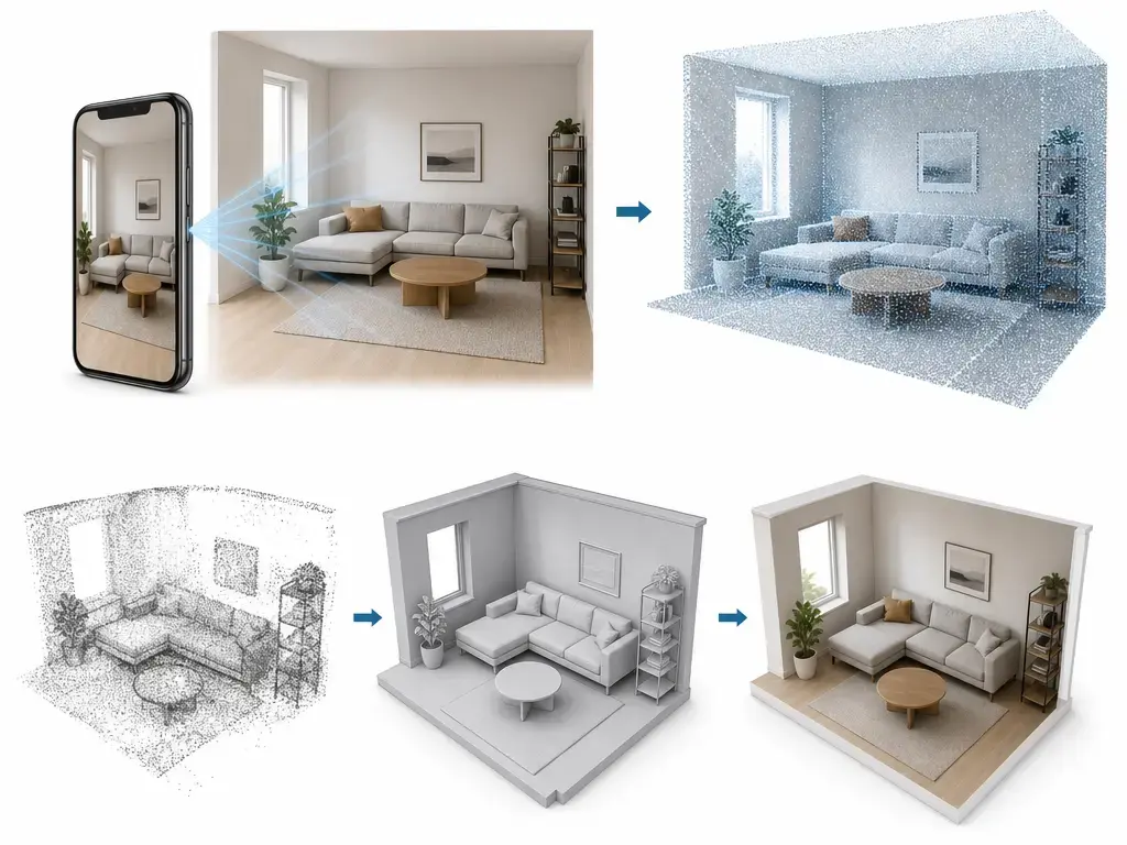 3D room scanner app technical illustration 1