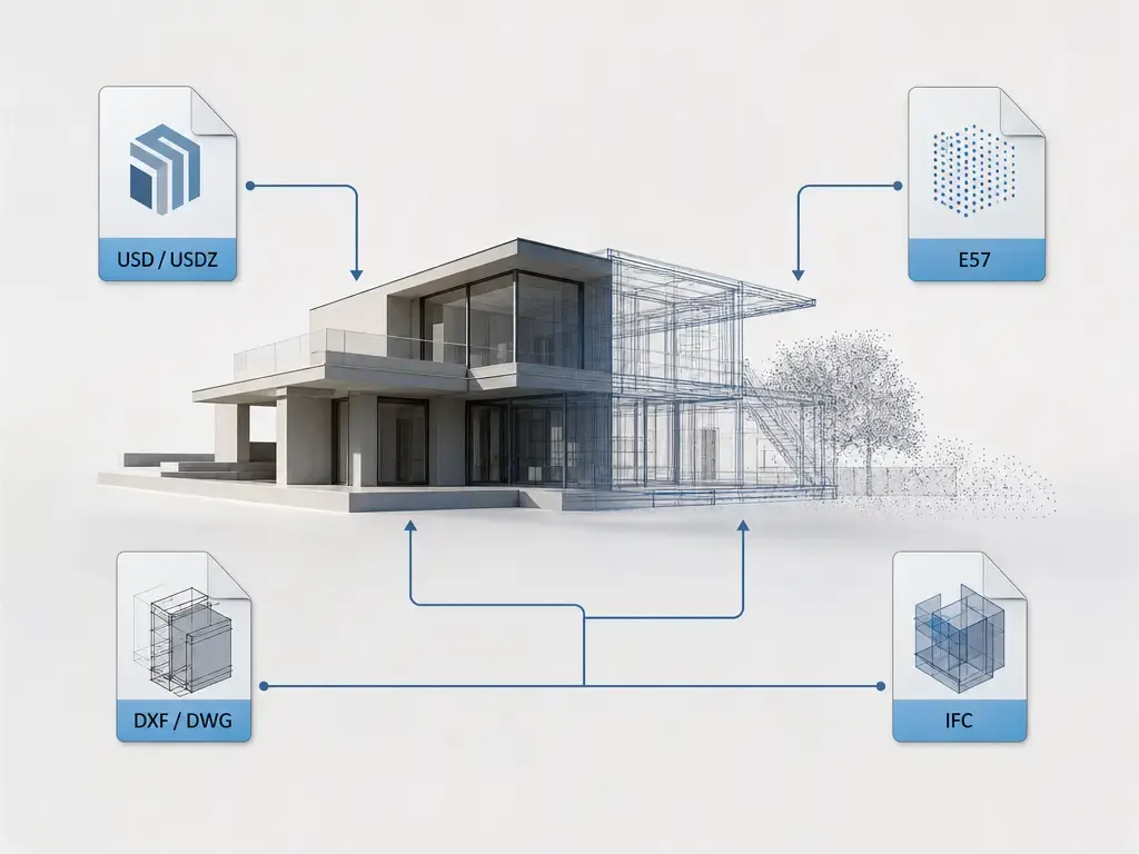 3D room scanner app technical illustration 3