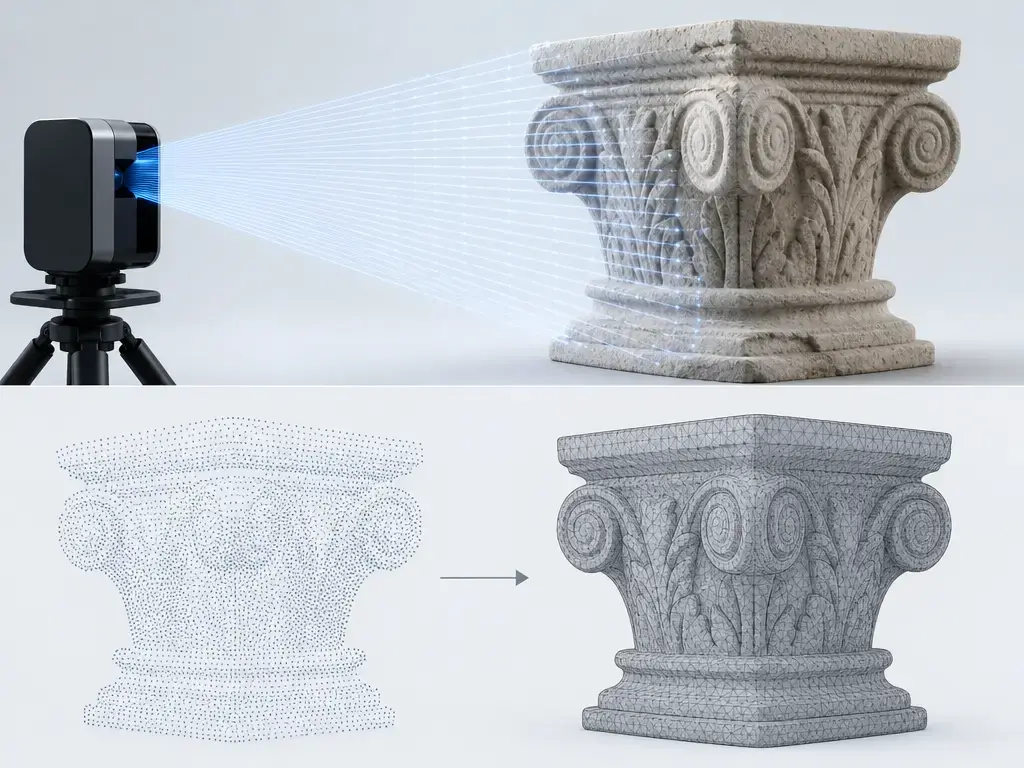 3D scanner app for 3D printing technical illustration 1