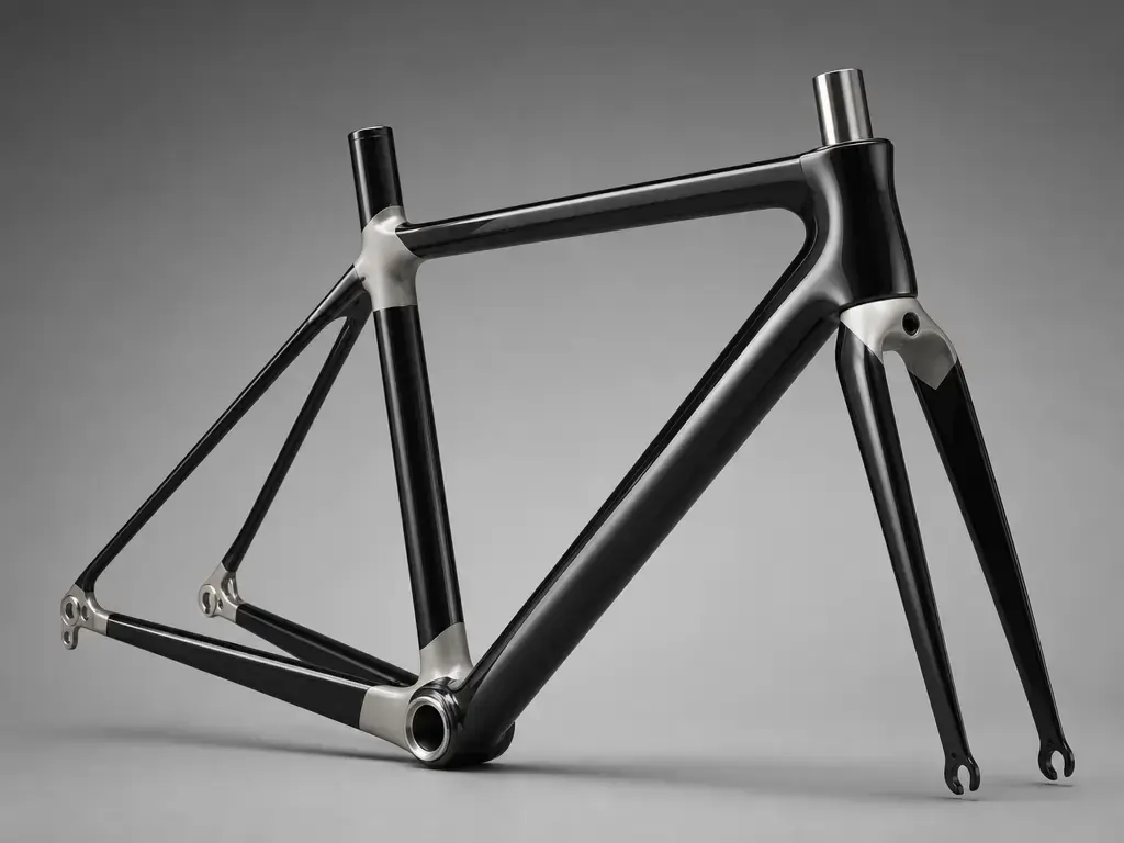 Bicycle frame with dropouts, fork crown, and occluded scan areas