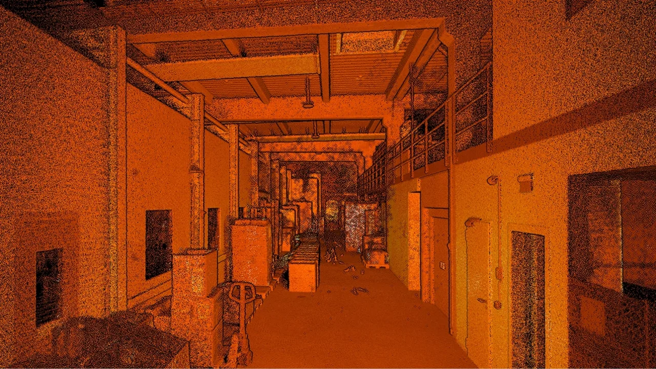 Artec Jet SLAM scanner in an industrial space