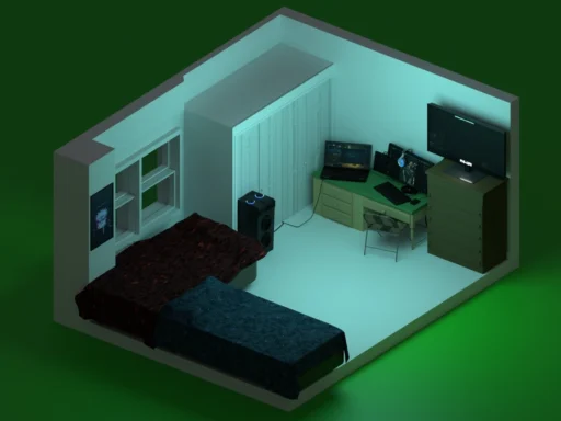 3D ROOM LOW POLY