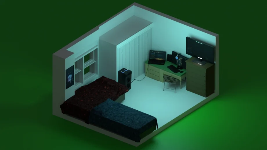 3D ROOM LOW POLY