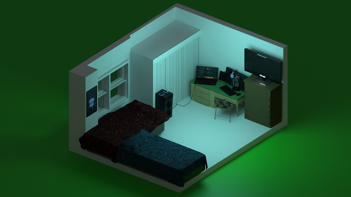3D ROOM LOW POLY