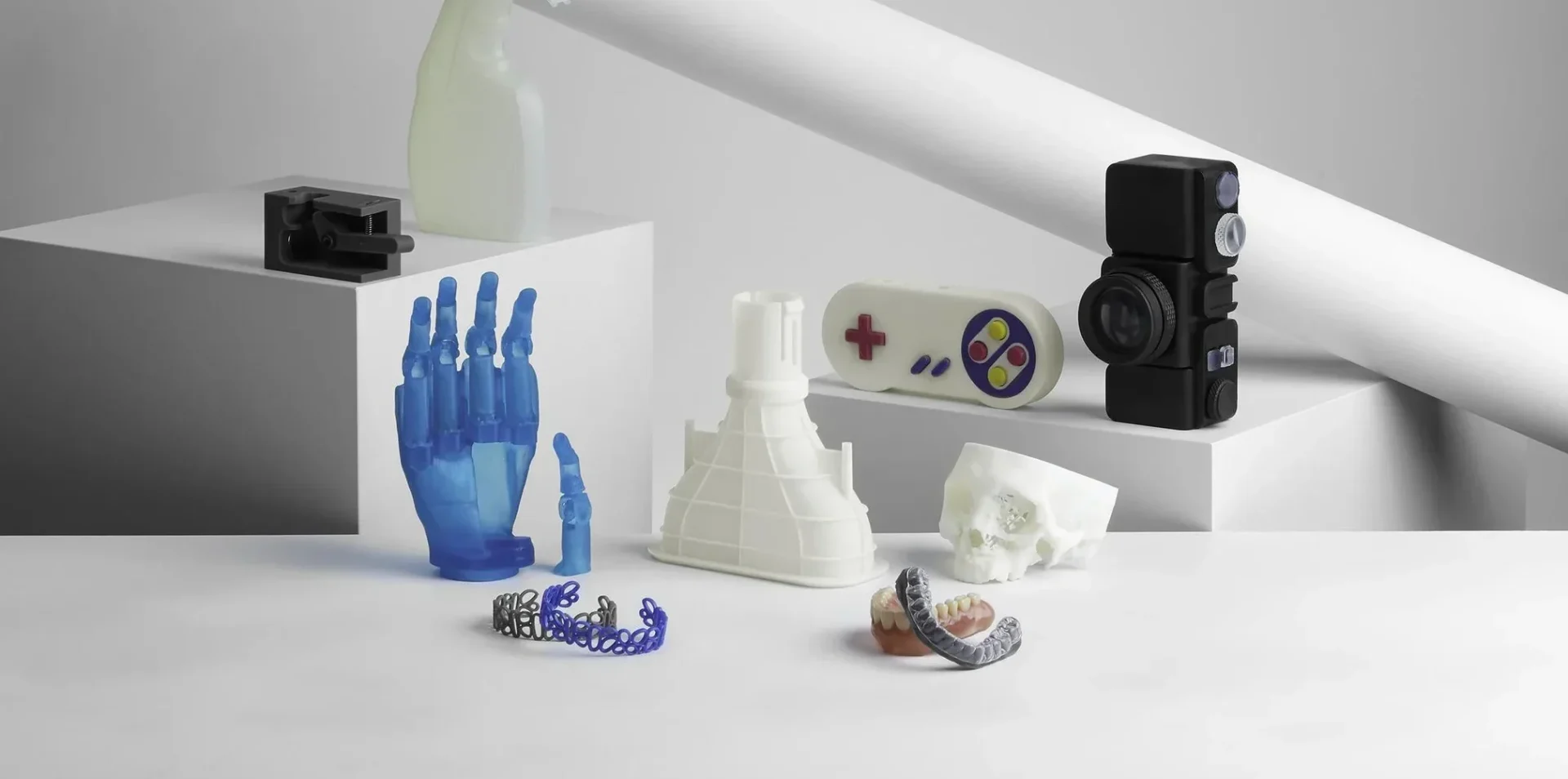 Variety of Parts Printed on a Formlabs 3D Printer