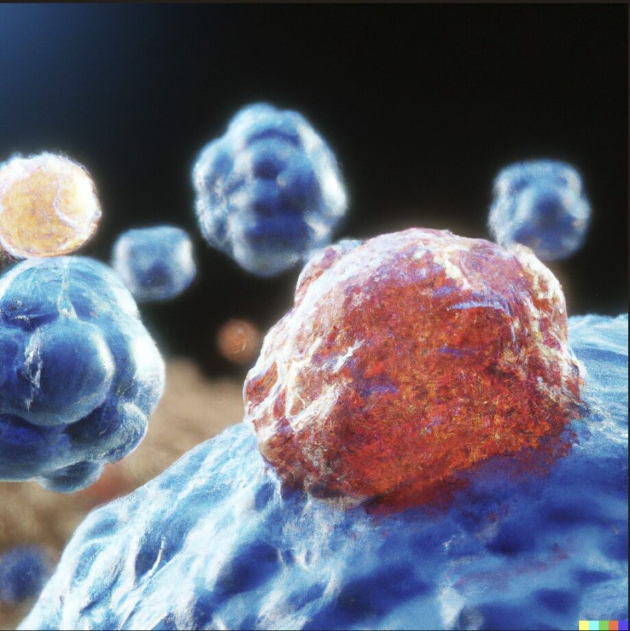 AI generated image of a cancer cell