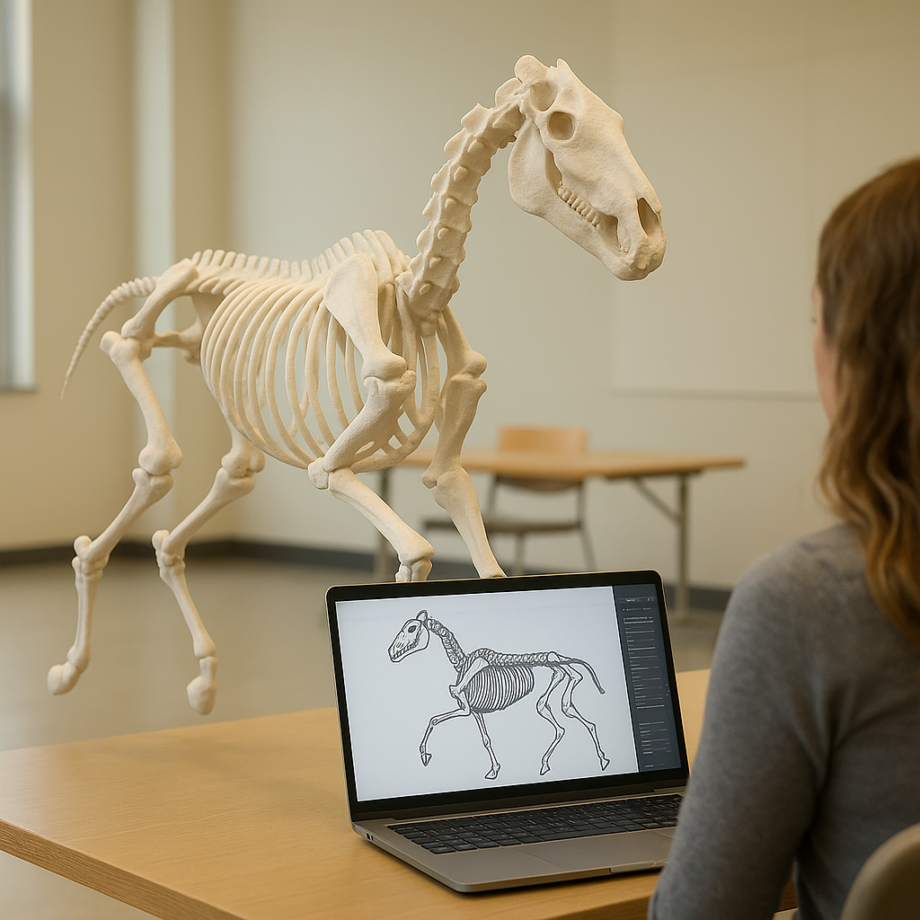Horse skeleton 3d model