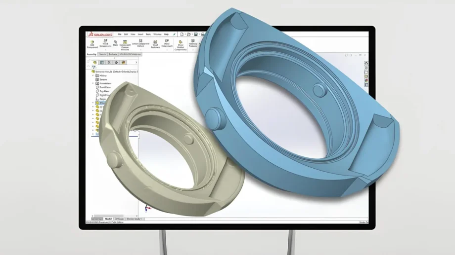 model in Solidworks interface