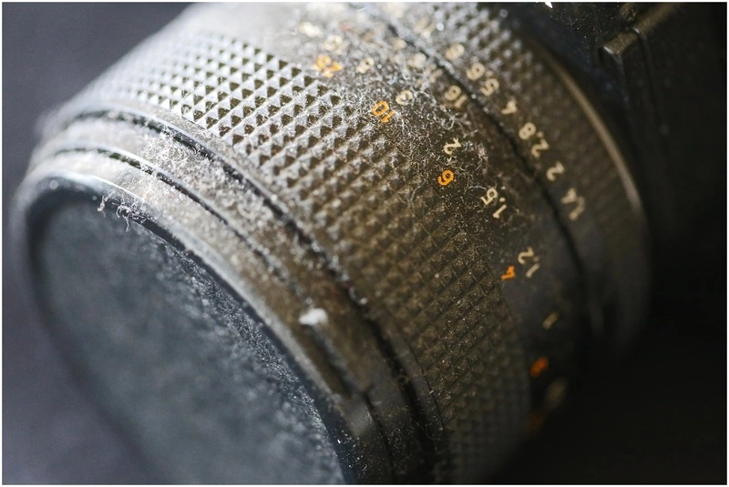 dusty camera lens