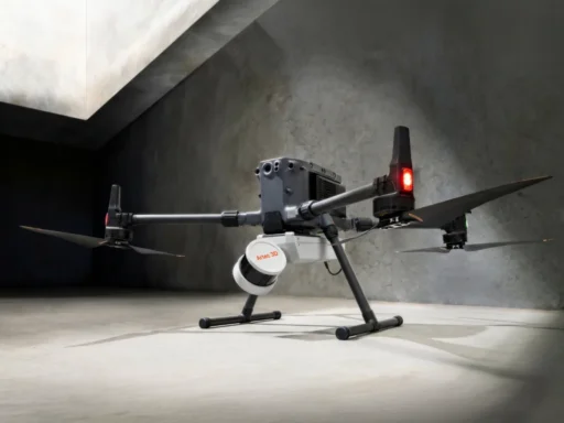 Artec Jet SLAM scanner mounted under a survey drone