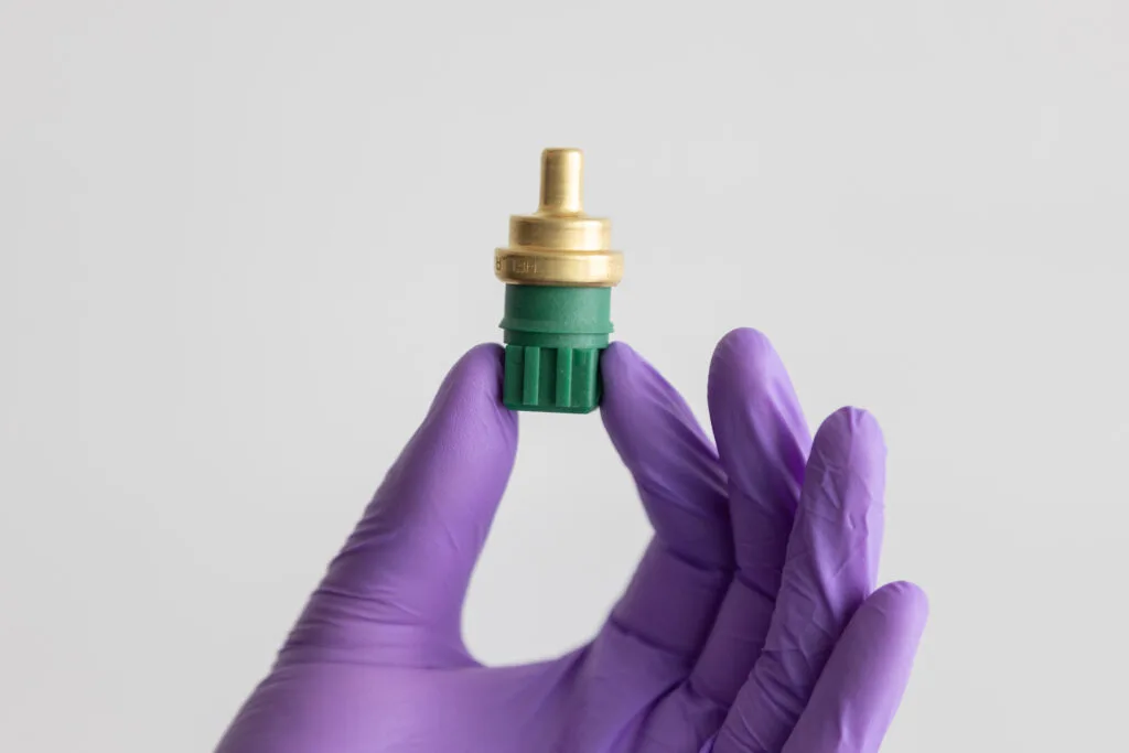 Small sensor component held for scanning on the Artec Micro II