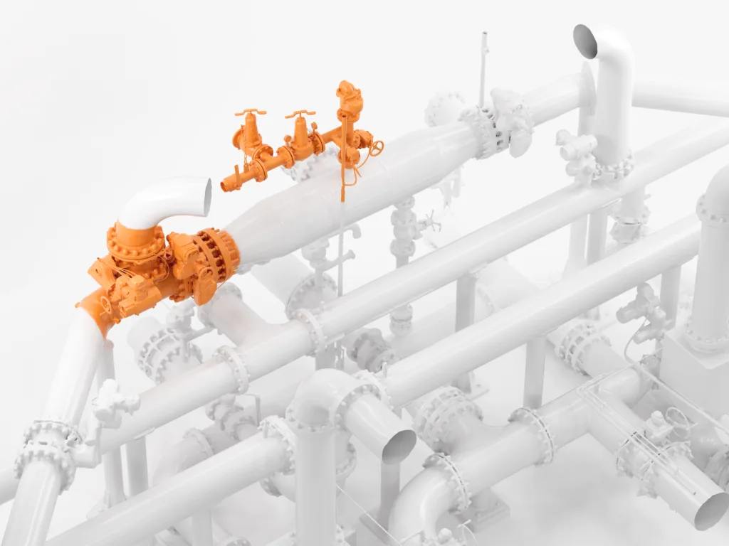 Pipework captured as a 3D scan with Artec Ray II