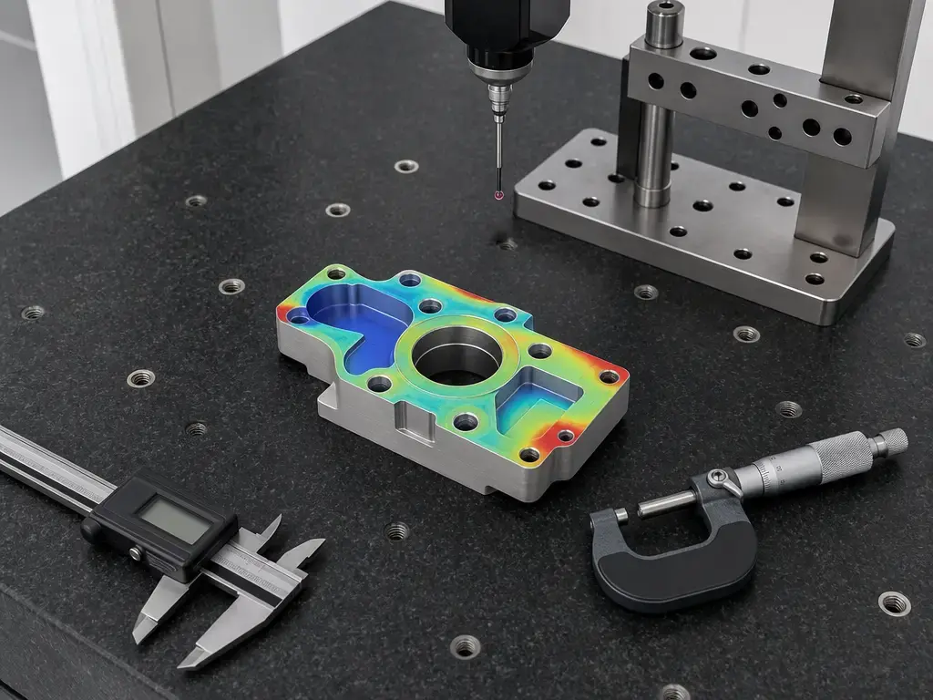 Metrology setup for validating scan-to-CAD output with reference measurements
