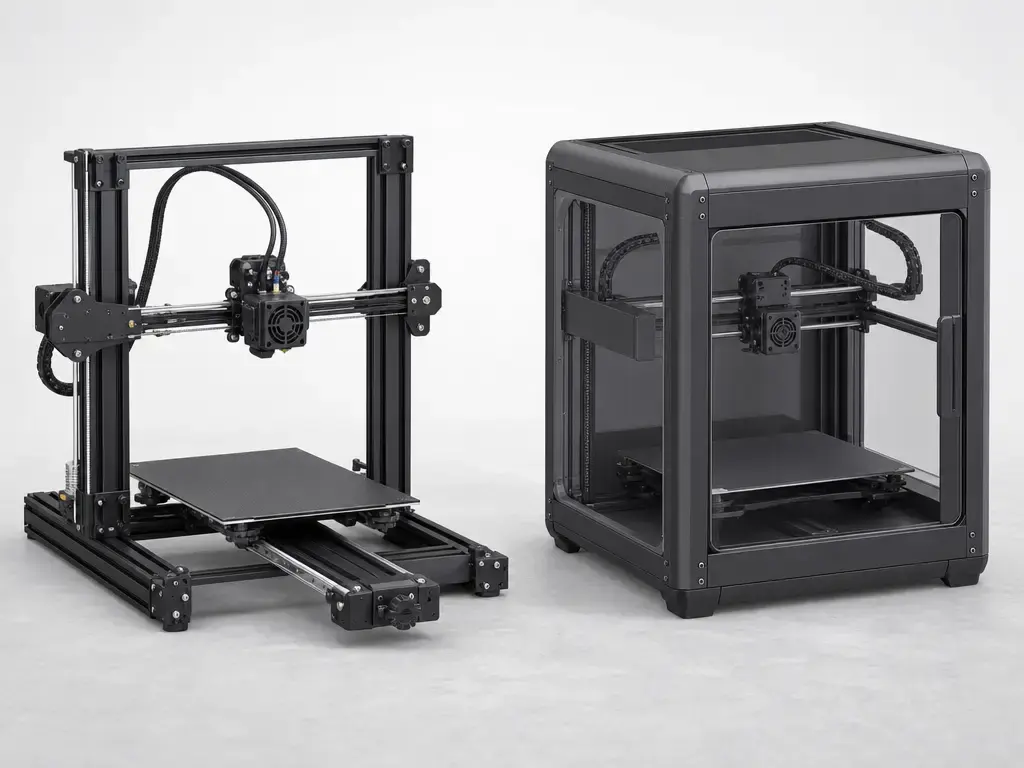 Bed-slinger vs enclosed CoreXY 3D printer comparison