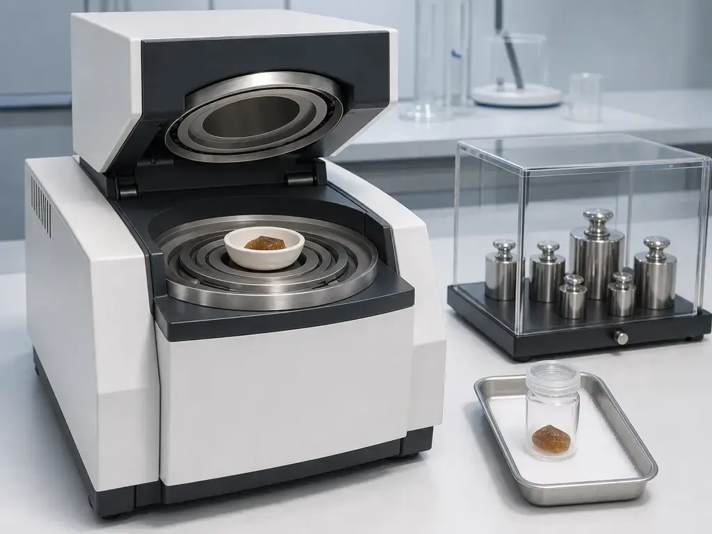 thermogravimetric setup for castable resin ash and mass-loss testing