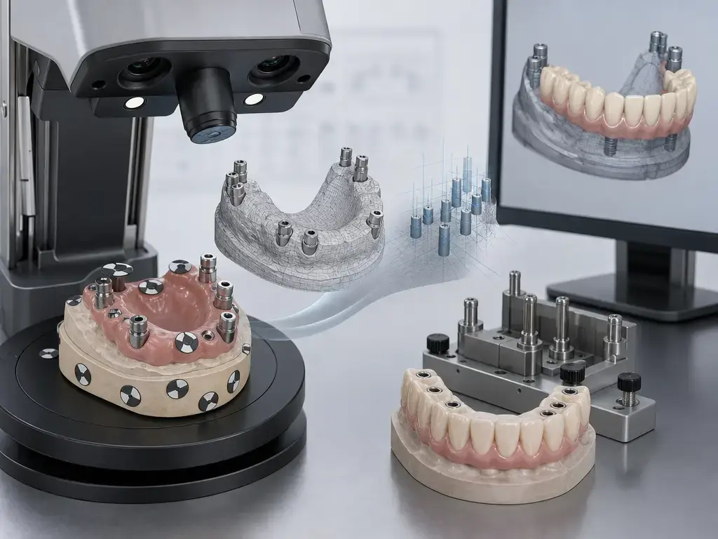 Dental photogrammetry workflow from scan bodies to CAD/CAM merge