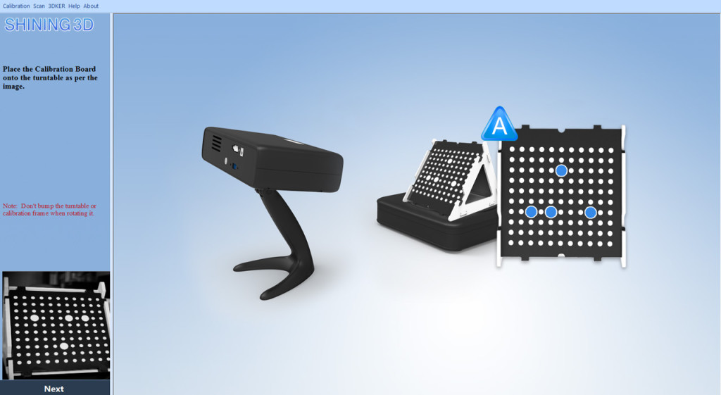 Einscan-S Review - Screenshot - Calibration