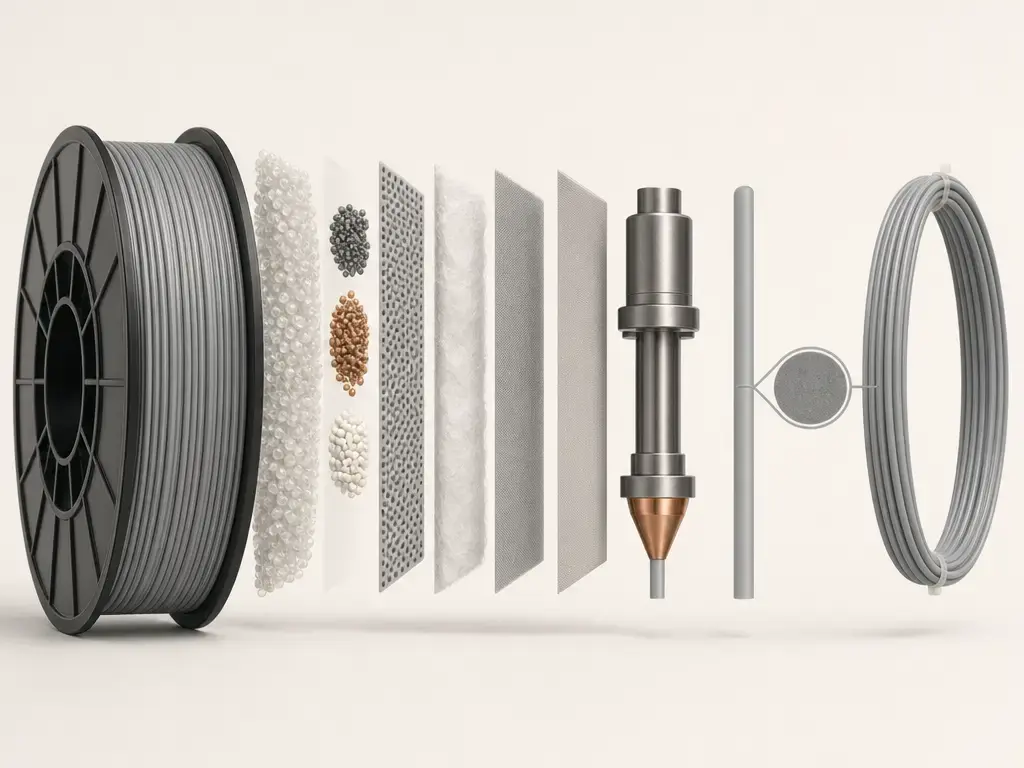 How much does 3D printer filament cost? technical illustration 3