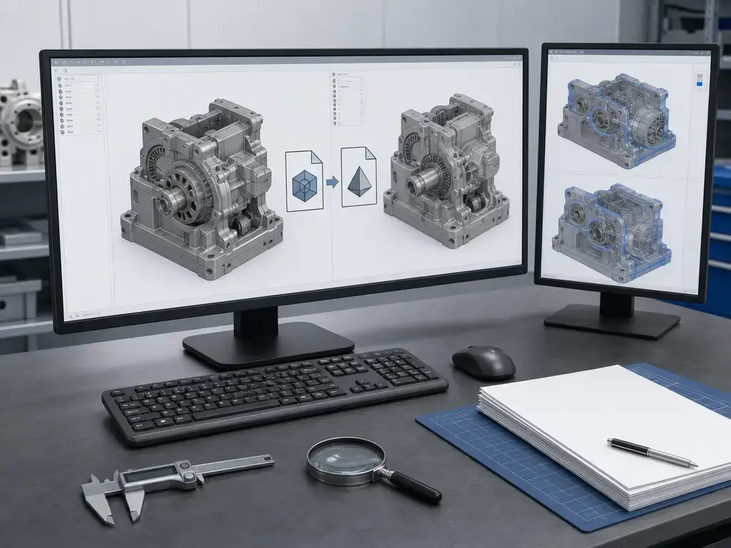 JT to STEP conversion workflow with assembly validation after export