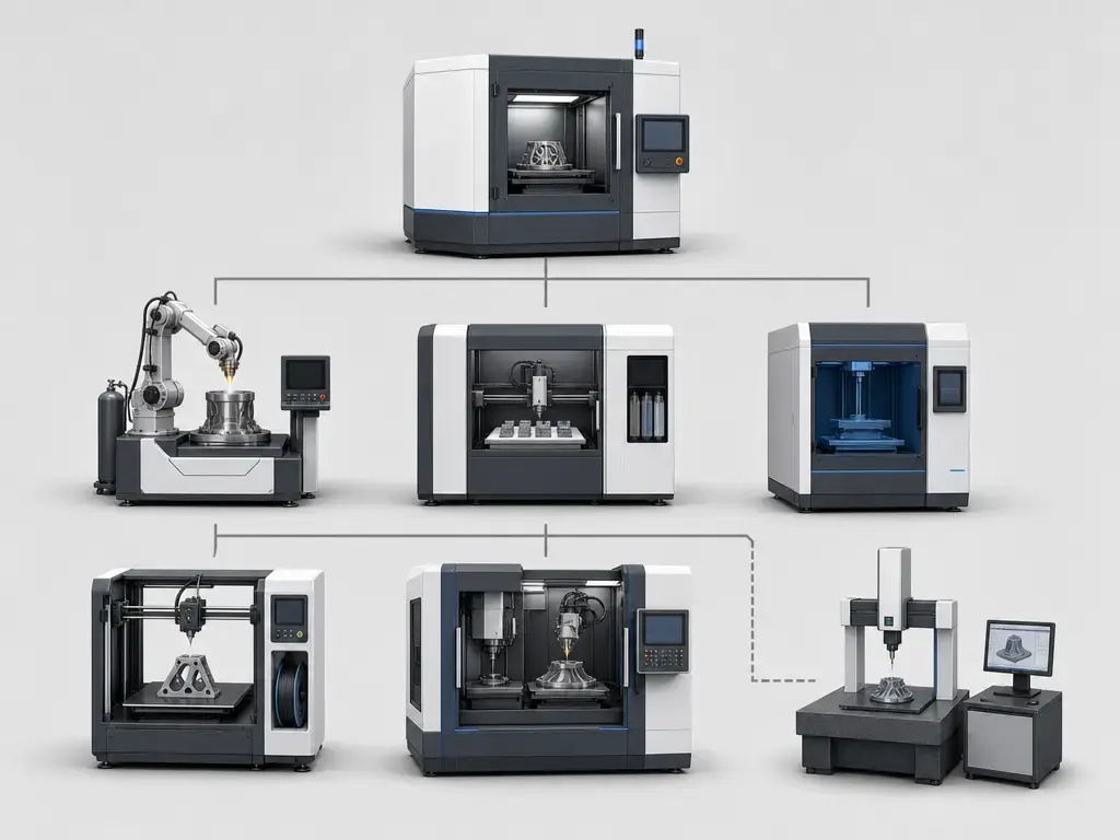 3D printing technology taxonomy scene graph with machine classes