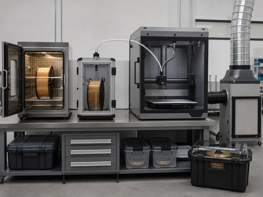 ULTEM filament drying and feed workflow for high-temperature printing