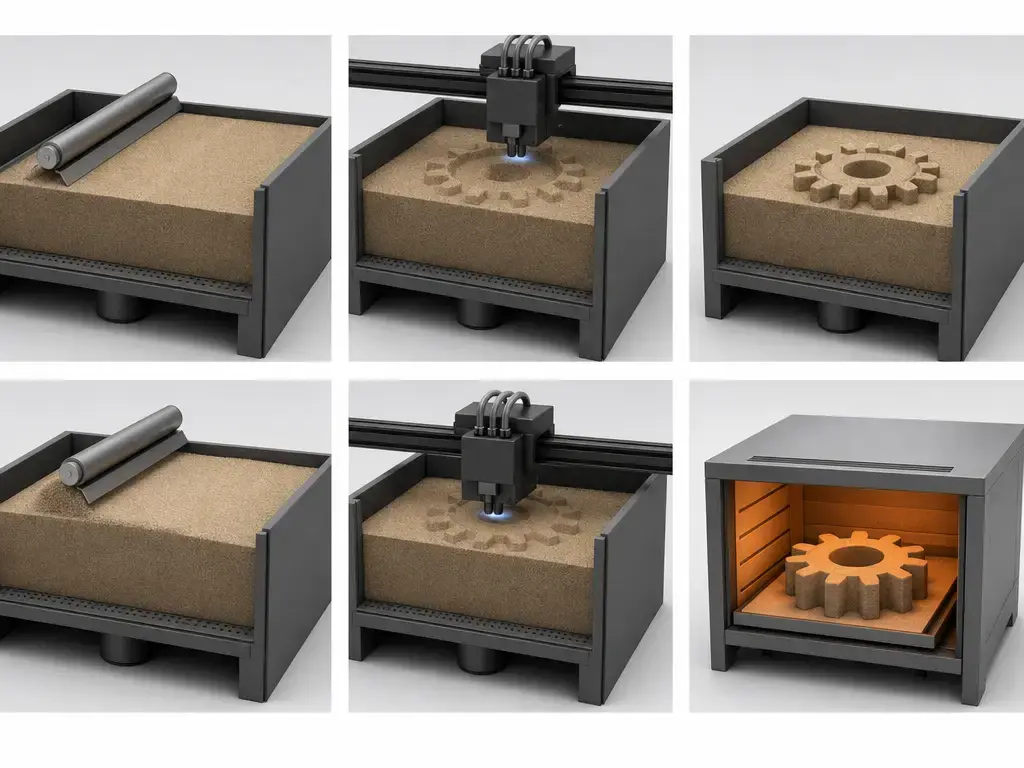 Sand 3D printing technical illustration 1