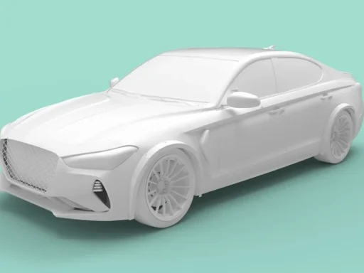 3D rendering of a passenger car sedan