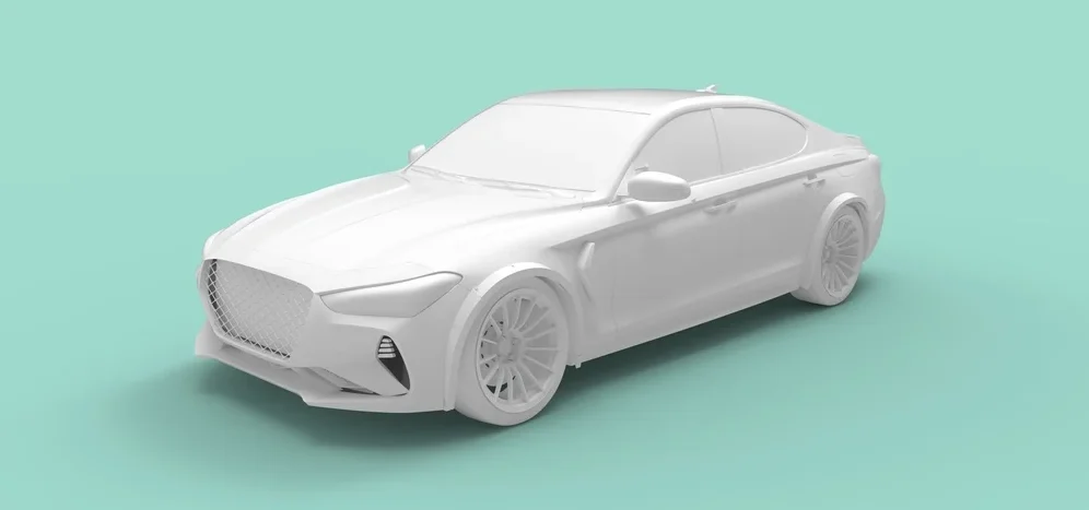 3D rendering of a passenger car sedan