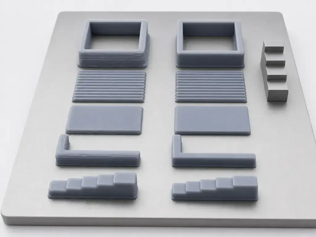 Comparison of silicone 3D printing accuracy and surface finish on two test features