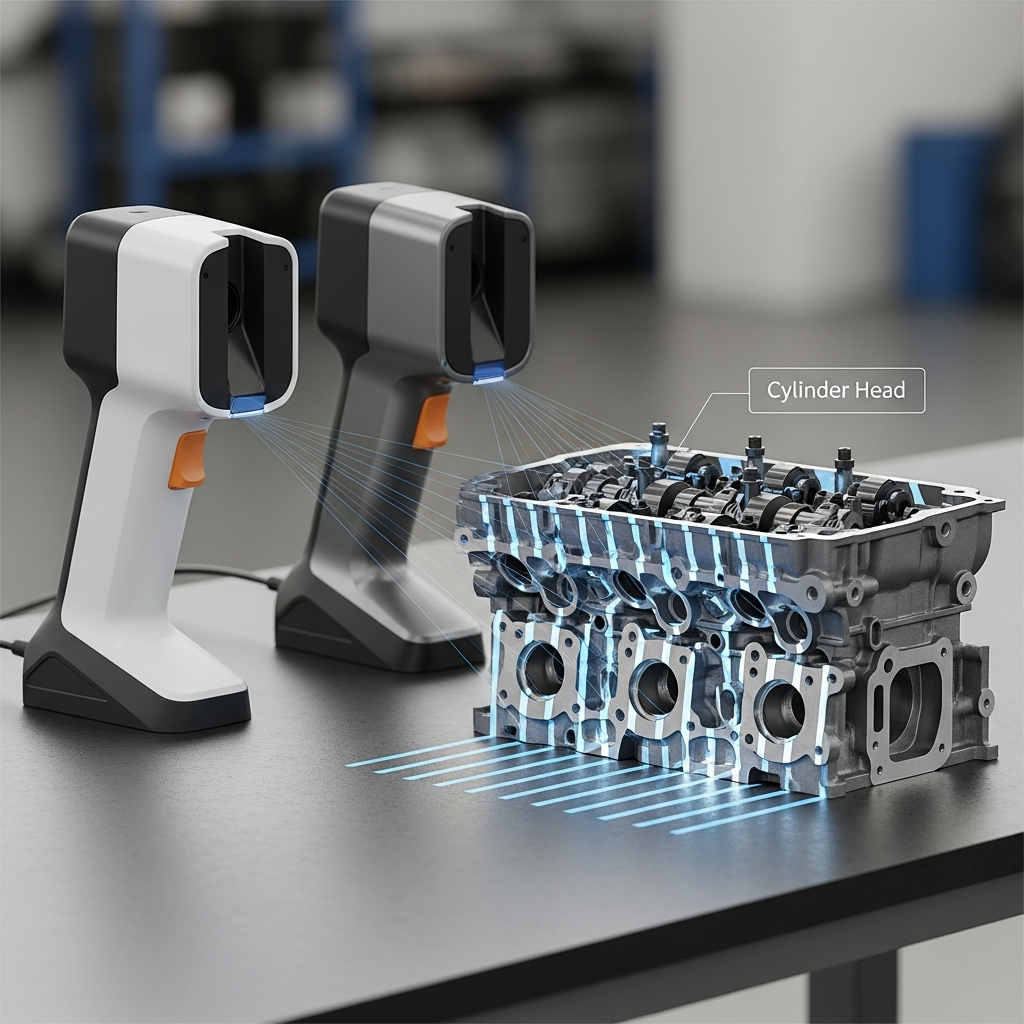 Structured light 3D scanner types