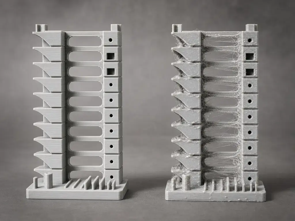 Comparison of dry and wet filament effects on temperature tower results