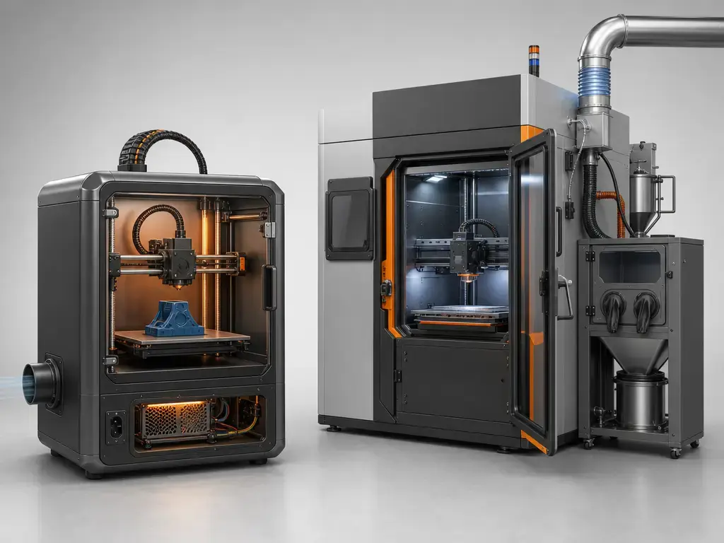 Comparison of desktop and industrial 3D printers for UL certification hazards