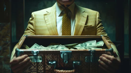 Close up on money put aside for savings