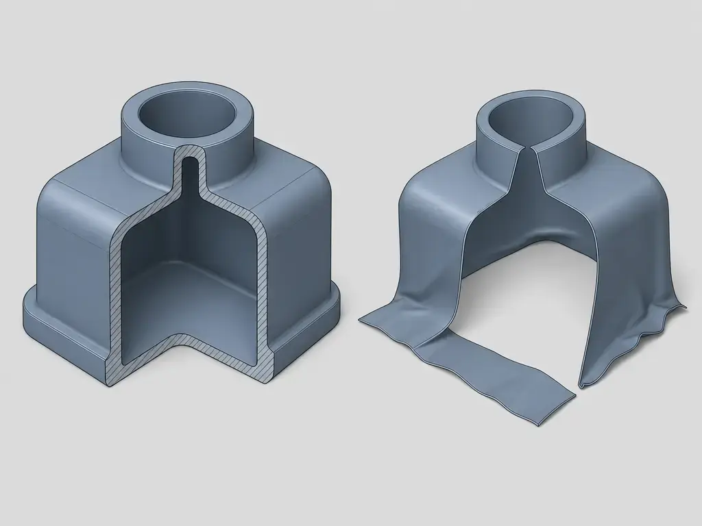 Watertight mesh versus zero-thickness non-manifold wall geometry for 3D printing